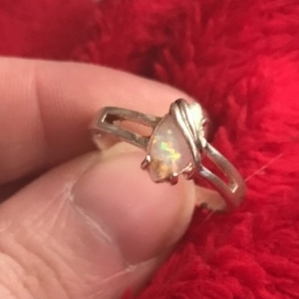 Opal birthstone ring